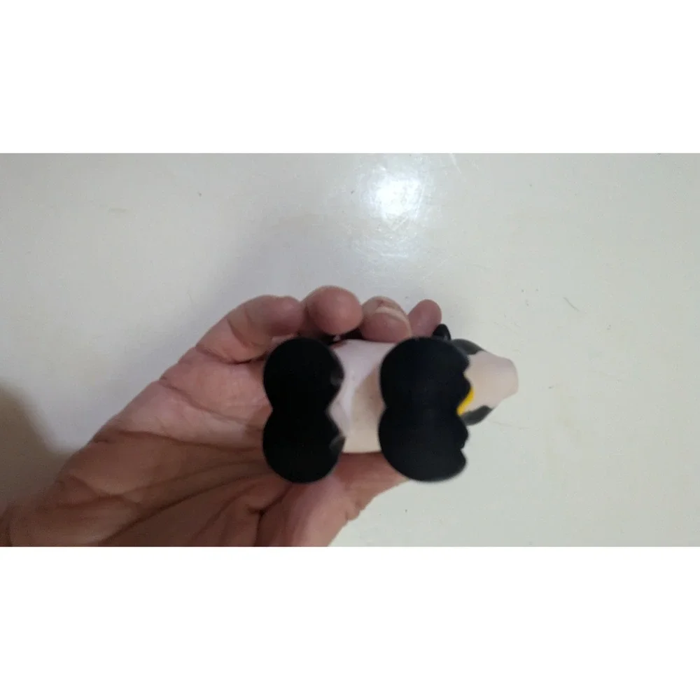 Fisher Price Little‎ People Cow Figure Black White Spotted Yellow Bell Toy